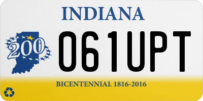 IN license plate 061UPT