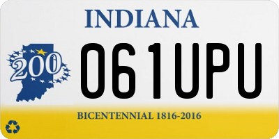 IN license plate 061UPU