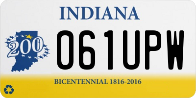 IN license plate 061UPW