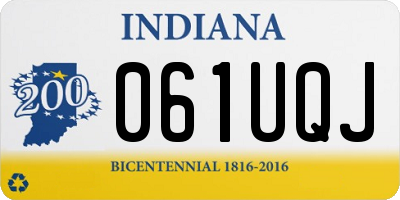 IN license plate 061UQJ