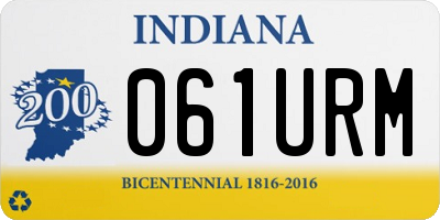 IN license plate 061URM