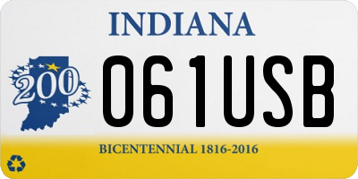 IN license plate 061USB