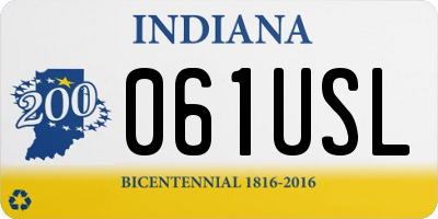 IN license plate 061USL