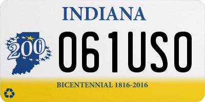 IN license plate 061USO