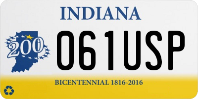 IN license plate 061USP
