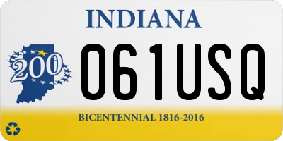 IN license plate 061USQ
