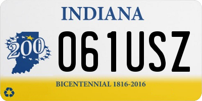 IN license plate 061USZ