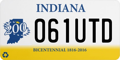 IN license plate 061UTD