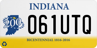 IN license plate 061UTQ