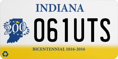 IN license plate 061UTS