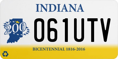 IN license plate 061UTV