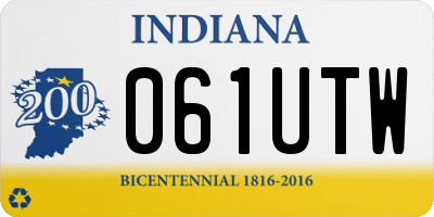 IN license plate 061UTW