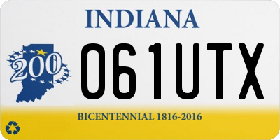 IN license plate 061UTX