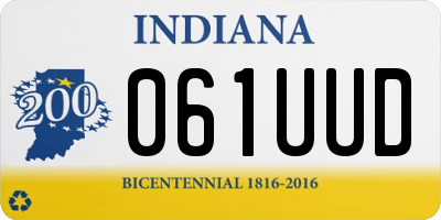 IN license plate 061UUD