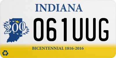 IN license plate 061UUG