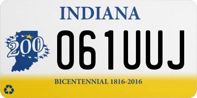 IN license plate 061UUJ