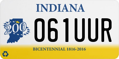 IN license plate 061UUR