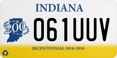 IN license plate 061UUV
