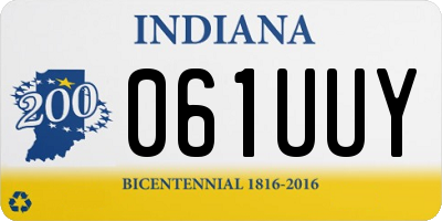 IN license plate 061UUY