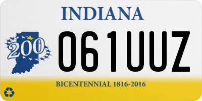 IN license plate 061UUZ