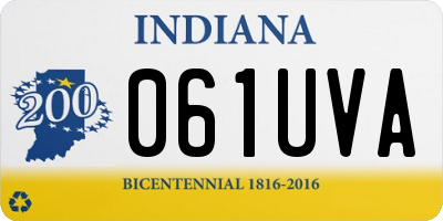 IN license plate 061UVA