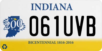 IN license plate 061UVB