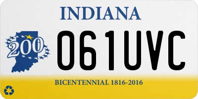 IN license plate 061UVC