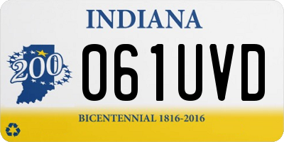 IN license plate 061UVD
