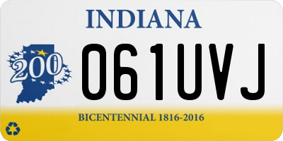 IN license plate 061UVJ