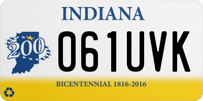 IN license plate 061UVK