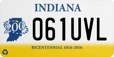 IN license plate 061UVL