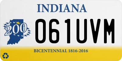IN license plate 061UVM