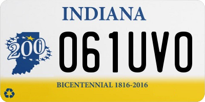 IN license plate 061UVO