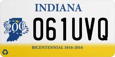 IN license plate 061UVQ