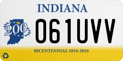 IN license plate 061UVV