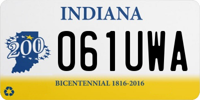 IN license plate 061UWA