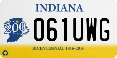 IN license plate 061UWG