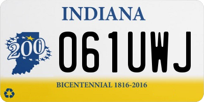 IN license plate 061UWJ