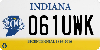 IN license plate 061UWK