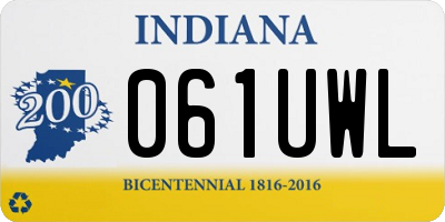 IN license plate 061UWL
