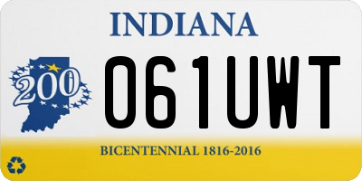 IN license plate 061UWT