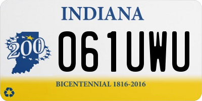IN license plate 061UWU