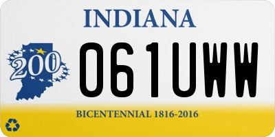 IN license plate 061UWW