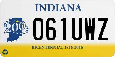 IN license plate 061UWZ