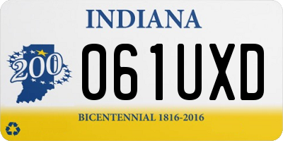 IN license plate 061UXD
