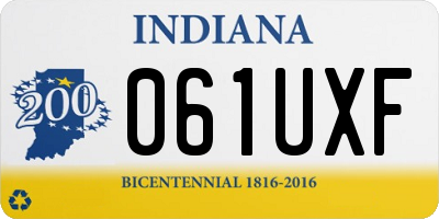 IN license plate 061UXF