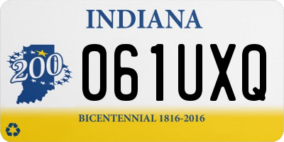 IN license plate 061UXQ