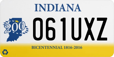 IN license plate 061UXZ