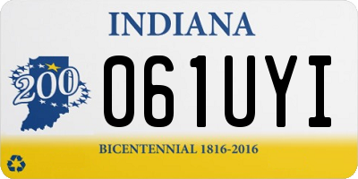 IN license plate 061UYI