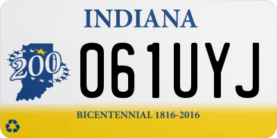 IN license plate 061UYJ